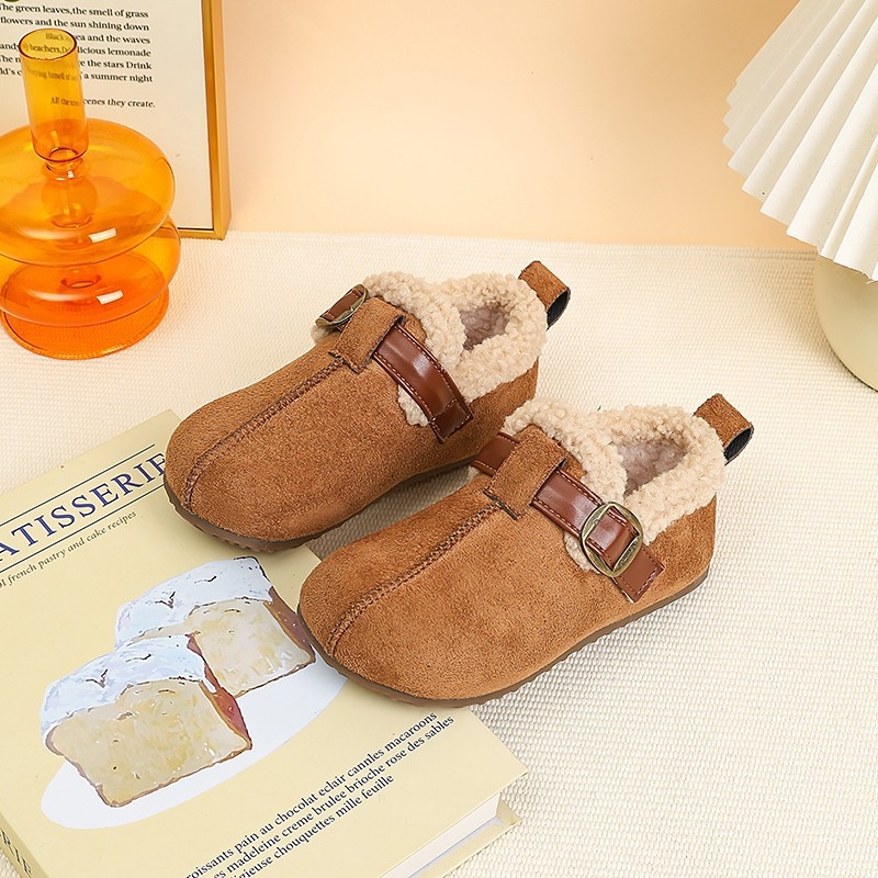Karamel Saturn - dječje cipele u korejskom stilu s toplom postavom, Birkenstock-inspirirane, retro mekane đonove, za dječake i djevojčice
