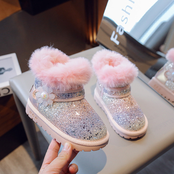 Gyerekek téli bakancsai, fleece bélés, vízálló bokacipő, felső része műbőr, alacsony boka, koreai stílus, szigetelés