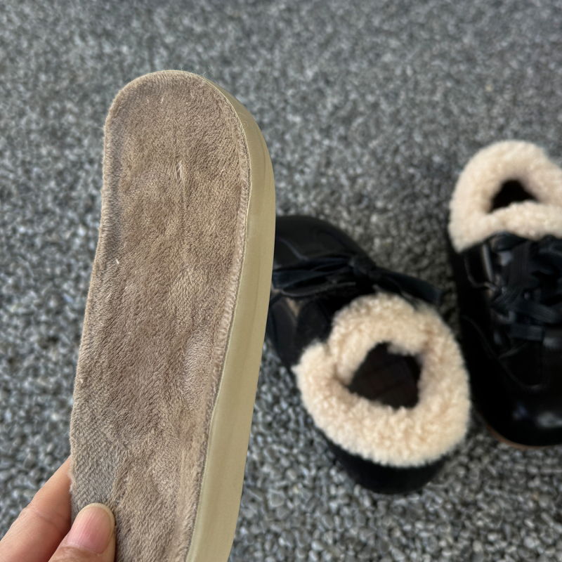 Asmmini Djeca zimske cipele 2025 s umjetnom krznom, debeli i topli, korejski stil, Velcro zatvarač, gornji dio od sintetičkog vlakna, gumeni potplat