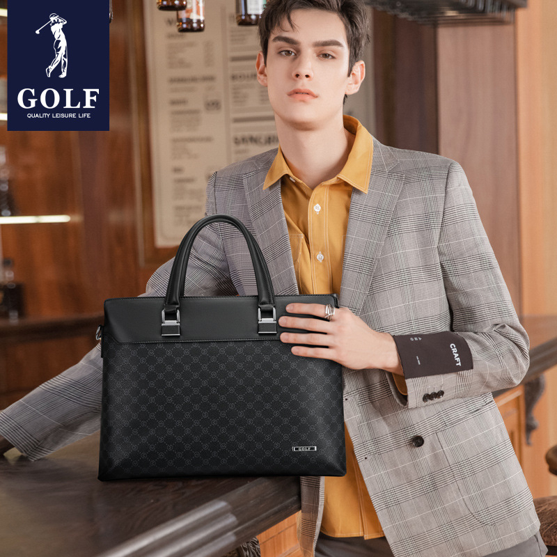GOLF PVC aktovka za poslovna putovanja, retro otisak