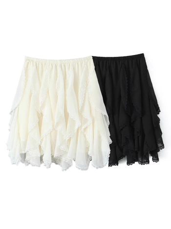 Fustă Cake cu model 3D și cusătură de tip colaj, amestec din fibre de celuloză regenerată și bumbac-poliester, țesătură micro-elastică, primăvara 2025