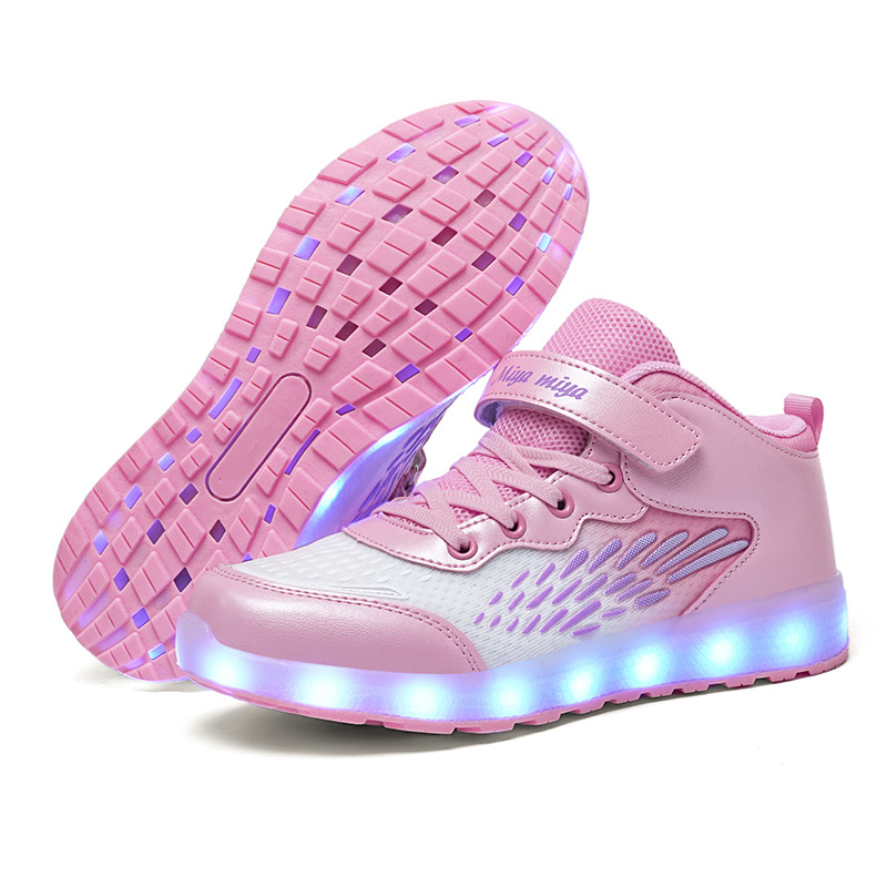 Mia Mia svijetleće dječje tenisice s prozračnim mrežastim gornjim dijelom, Velcro zatvarač, EVA đon, uzorak s pismima, unisex