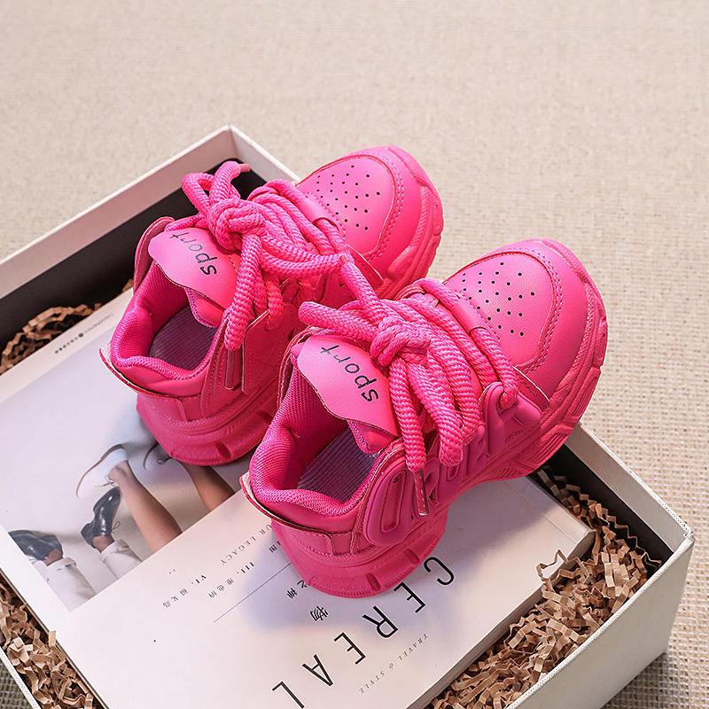 Dječje kožne tenisice za jesen, unisex, lagane i udobne, u boji dragon fruit