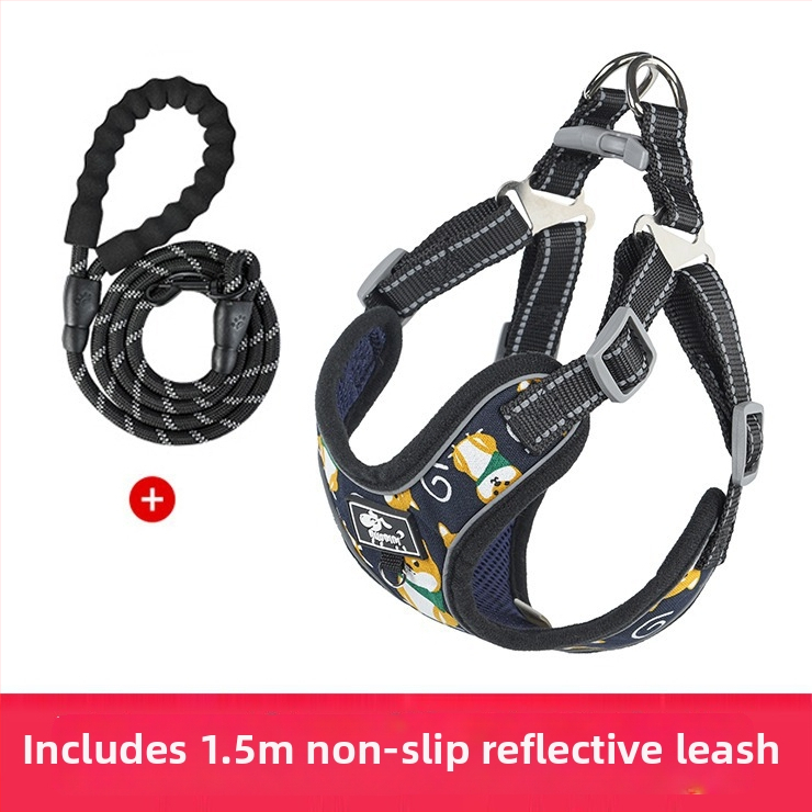 Kutyamellkas-hám, állítható, kötél-stílus, poliészter (Anyag: Poliészter; Kategória: mellkas-hám; Bővíthető: Igen)