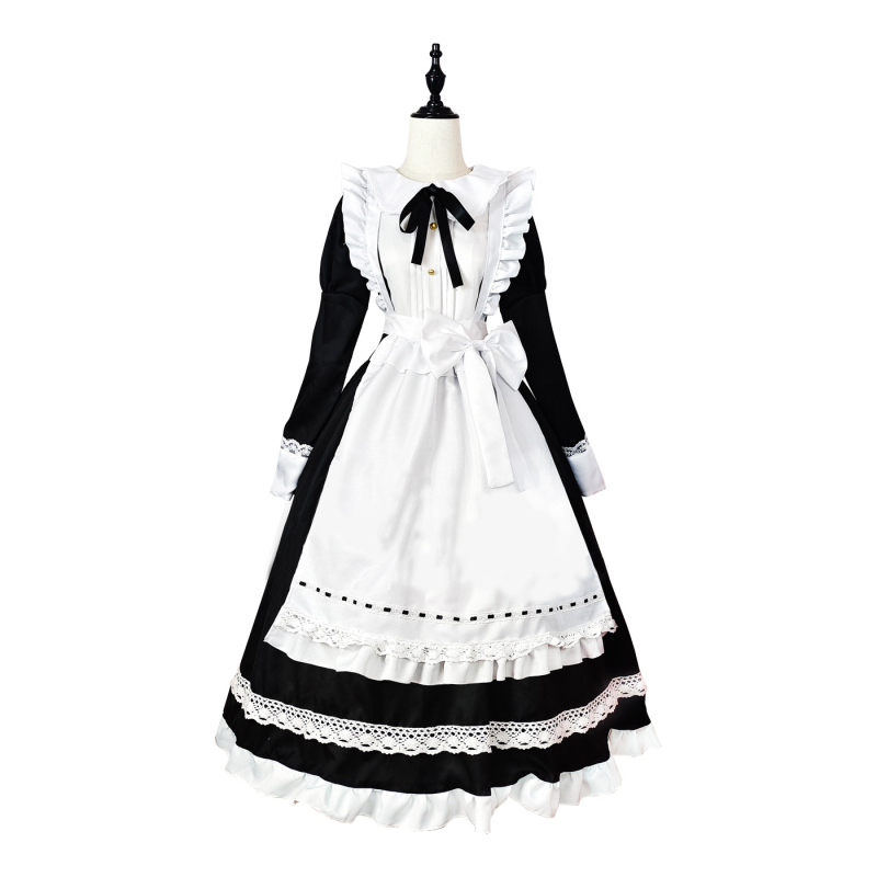Kostim služavke za cosplay, dugi rukavi, poliester tkanina, smjesa sintetičkih vlakana, šifra 8078
