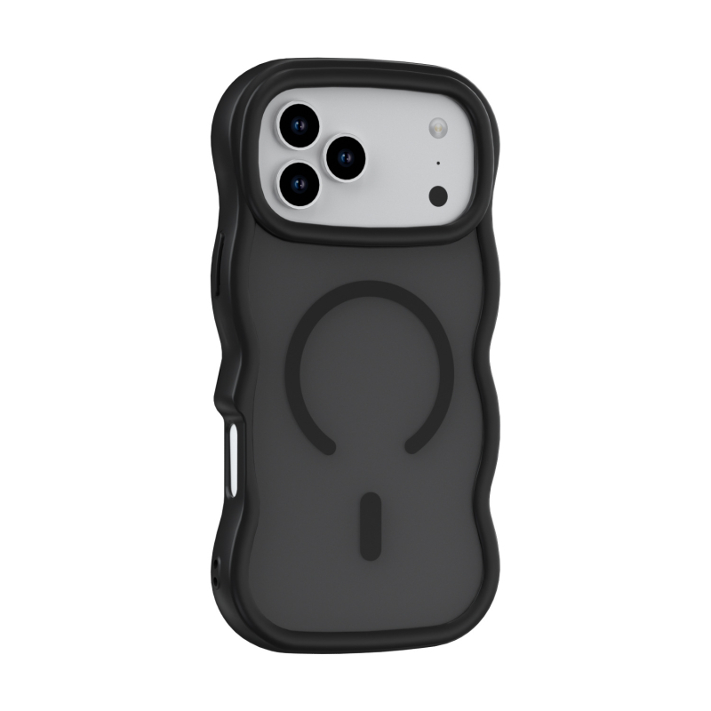Kućište za iPhone 17 Pro Max, magnetsko, PC + TPU, tekstura masnog spreja s talasastim uzorkom