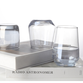 Γυάλινο ποτήρι για έκπλυση στοματικής κοιλότητας για οικιακή χρήση, μοντέρνο μινιμαλιστικό στυλ, στρογγυλό σχήμα, καπάκι άμεσης πόσης, μονοστρωματική κατασκευή