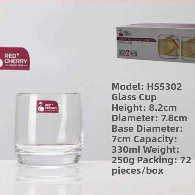 Γυάλινο ποτήρι για έκπλυση στοματικής κοιλότητας για οικιακή χρήση, μοντέρνο μινιμαλιστικό στυλ, στρογγυλό σχήμα, καπάκι άμεσης πόσης, μονοστρωματική κατασκευή