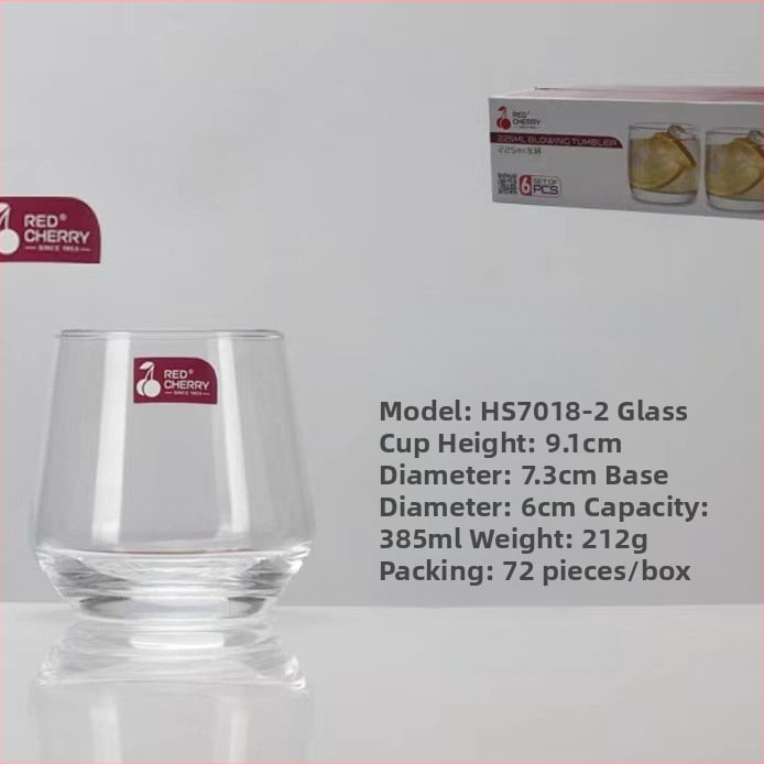 Γυάλινο ποτήρι για έκπλυση στοματικής κοιλότητας για οικιακή χρήση, μοντέρνο μινιμαλιστικό στυλ, στρογγυλό σχήμα, καπάκι άμεσης πόσης, μονοστρωματική κατασκευή