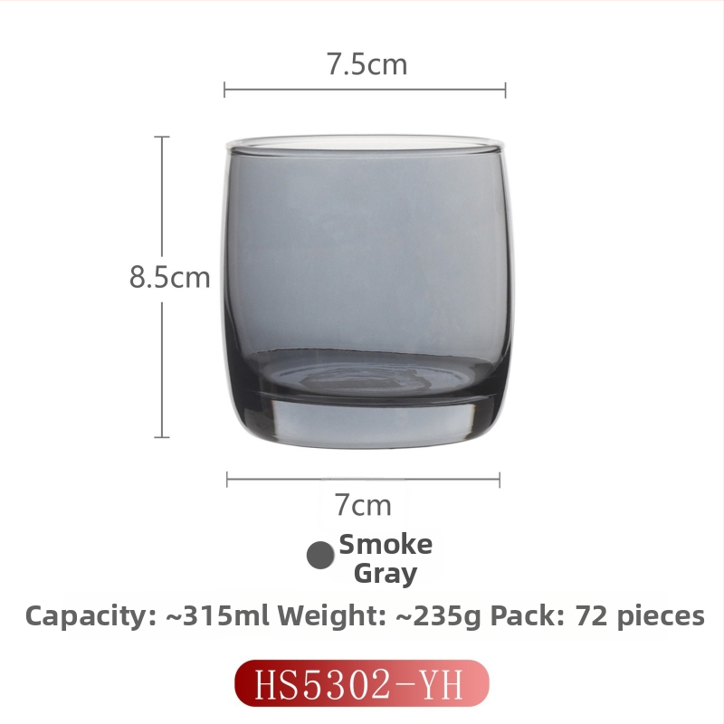 Γυάλινο ποτήρι για έκπλυση στοματικής κοιλότητας για οικιακή χρήση, μοντέρνο μινιμαλιστικό στυλ, στρογγυλό σχήμα, καπάκι άμεσης πόσης, μονοστρωματική κατασκευή