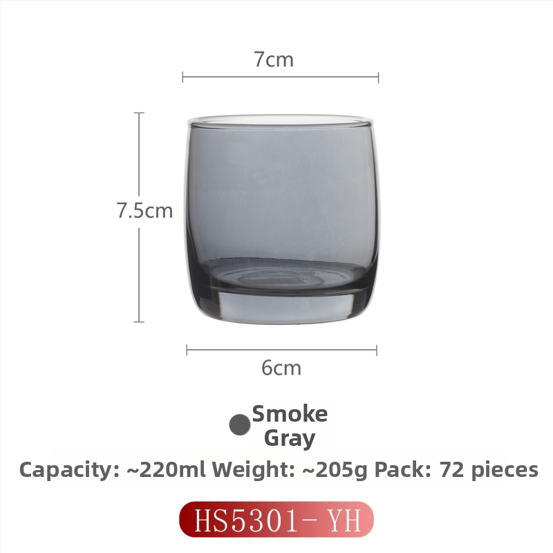 Γυάλινο ποτήρι για έκπλυση στοματικής κοιλότητας για οικιακή χρήση, μοντέρνο μινιμαλιστικό στυλ, στρογγυλό σχήμα, καπάκι άμεσης πόσης, μονοστρωματική κατασκευή