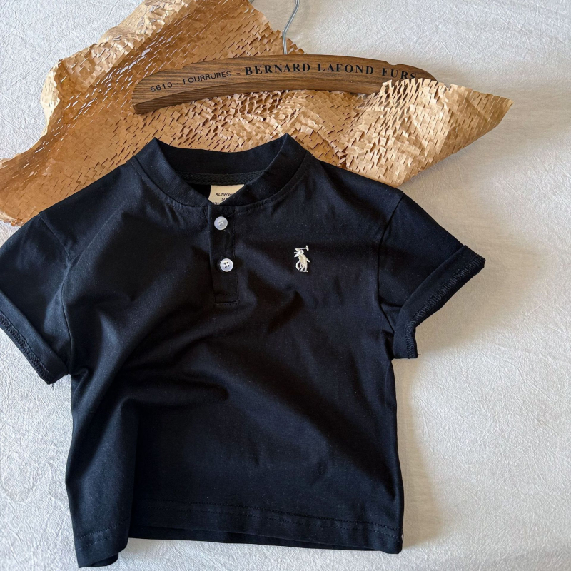 Tricou polo pentru copii, versiune coreeană, bumbac, vară 2025, pentru copii 3–8 ani