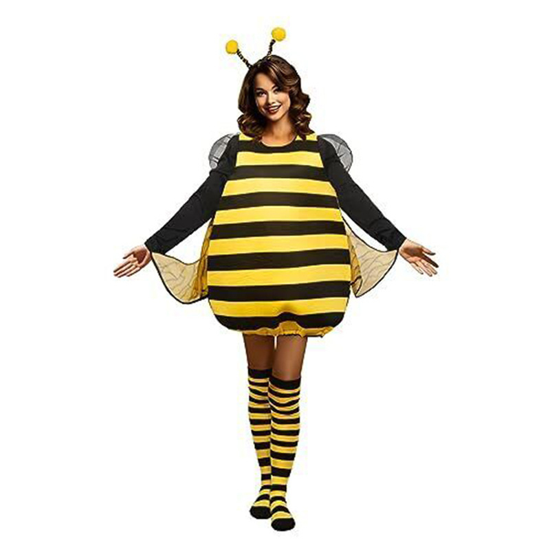 Costum cosplay pentru femei – temă Bumblebee, Chenille poliester (95%+), primăvara 2025, pentru jocuri și roluri de anime, vârstă 18–24