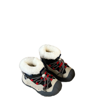 Sampo gyerekeknek készült hócipő gyapjú béléssel, cipzárral, uniszex, felső rész: tehénbőr, külső használatra