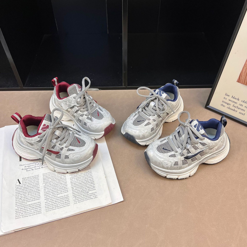 Pantofi sport pentru copii, respirabili, ușori pentru primăvară și toamnă, unisex, partea superioară din microfibră, talpă EVA, închidere cu Velcro