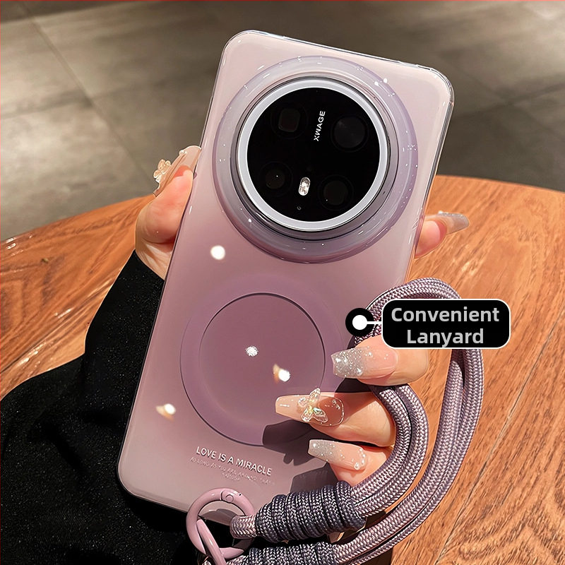 Gradientový magnetický kryt s retiazkou pre Huawei Mate 80 – kompletné krytie, proti pádu, horúce lisovanie, nie je prispôsobiteľný, materiál: Iný