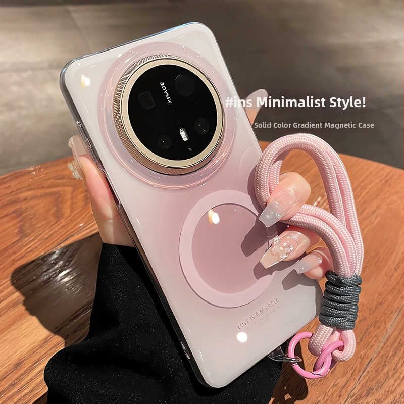 Gradientový magnetický kryt s retiazkou pre Huawei Mate 80 – kompletné krytie, proti pádu, horúce lisovanie, nie je prispôsobiteľný, materiál: Iný