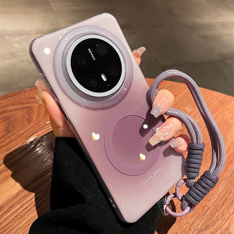 Gradientový magnetický kryt s retiazkou pre Huawei Mate 80 – kompletné krytie, proti pádu, horúce lisovanie, nie je prispôsobiteľný, materiál: Iný