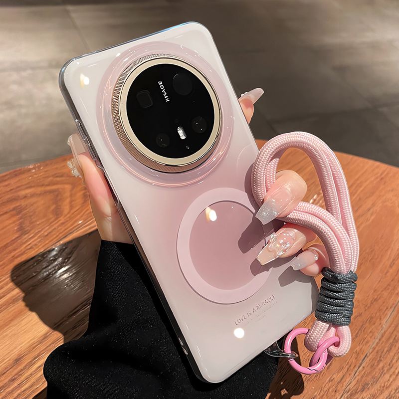 Gradientový magnetický kryt s retiazkou pre Huawei Mate 80 – kompletné krytie, proti pádu, horúce lisovanie, nie je prispôsobiteľný, materiál: Iný