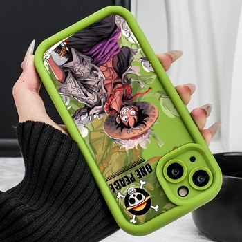Pouzdro na iPhone s karikatúrnym štýlom Luffy Comics, mäkký lepidlo materiál, maľovaná úprava, proti opotrebeniu, kompatibilné s iPhone 14 Pro Max, 13 Pro, 12, 11, X/XS Max