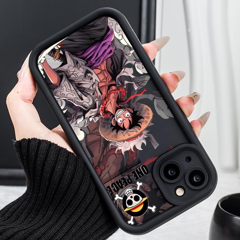 Pouzdro na iPhone s karikatúrnym štýlom Luffy Comics, mäkký lepidlo materiál, maľovaná úprava, proti opotrebeniu, kompatibilné s iPhone 14 Pro Max, 13 Pro, 12, 11, X/XS Max