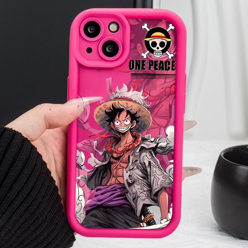 Pouzdro na iPhone s karikatúrnym štýlom Luffy Comics, mäkký lepidlo materiál, maľovaná úprava, proti opotrebeniu, kompatibilné s iPhone 14 Pro Max, 13 Pro, 12, 11, X/XS Max