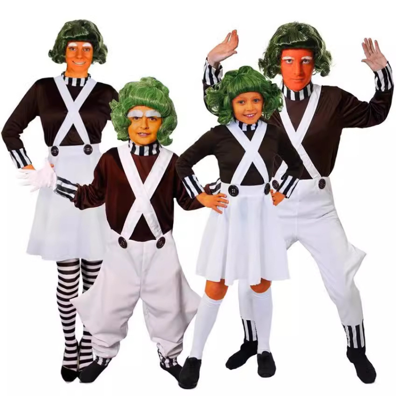 Halloween kostim Tvornica čokolade – set za roditelje i dijete, poliester, bez ovratnika, za igru uloga, za djecu do 17 godina