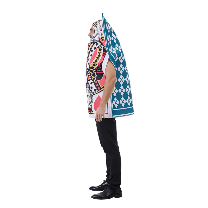 Earspooky kombinezon za Halloween i zabave, zabavna tema karata za igru, unisex, glatka tkanina, glavni sadržaj tkanine 80%