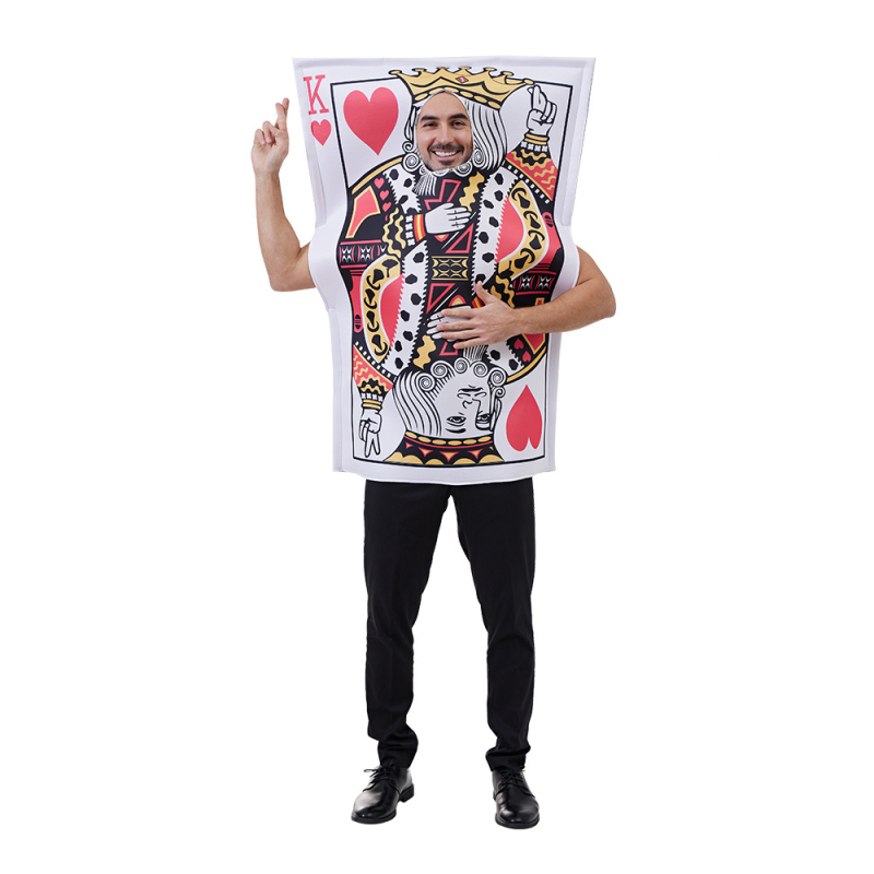 Earspooky kombinezon za Halloween i zabave, zabavna tema karata za igru, unisex, glatka tkanina, glavni sadržaj tkanine 80%