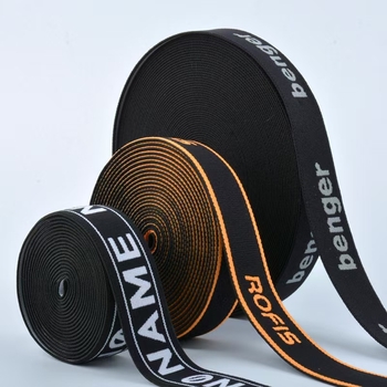 Curea jacquard elastică pentru logo, curea multifuncțională pentru pantaloni, bagaje și lenjerie