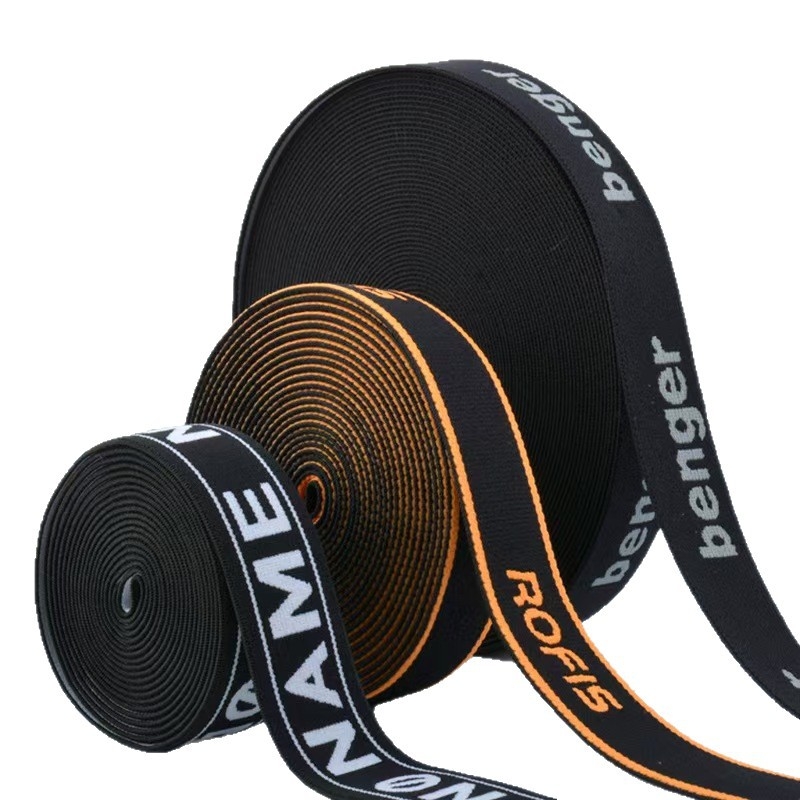 Curea jacquard elastică pentru logo, curea multifuncțională pentru pantaloni, bagaje și lenjerie