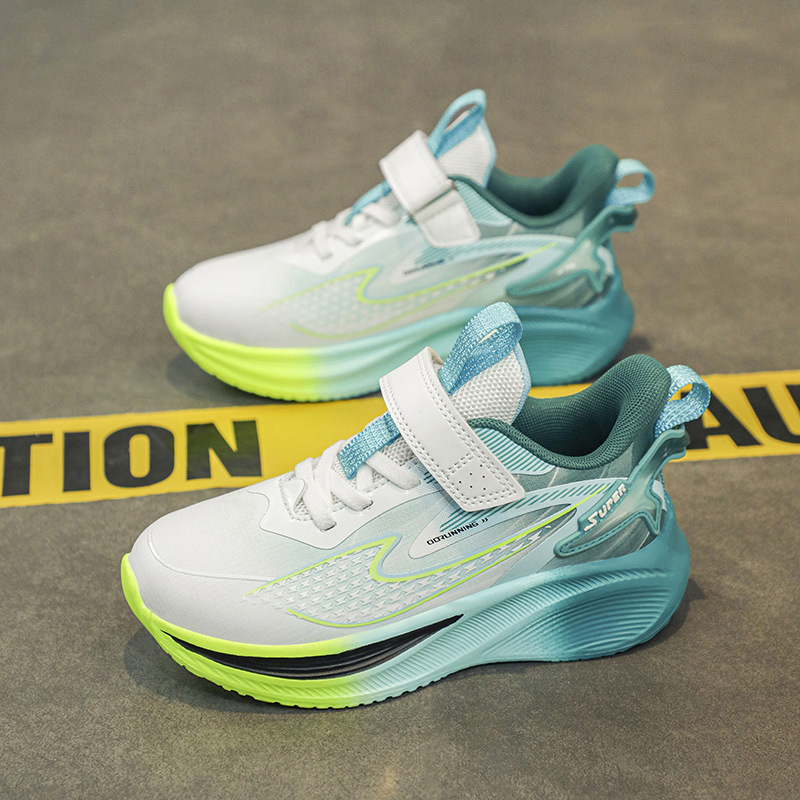 Gyerekeknek való futócipő Velcro záródással, mikroszálas felsőrész, ütéscsillapítás, csúszásmentes talp, EVA talp