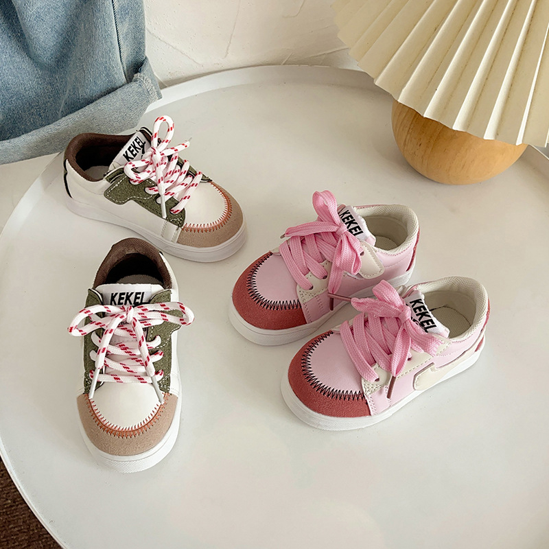 Pantofi sport pentru copii, unisex, partea superioară din piele microfibră, închidere Velcro, model camuflaj, talpă antiderapantă