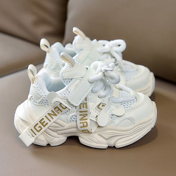 Pantofi Dad Shoes pentru fete, copii 1–12 ani, partea superioară din piele artificială, respirabili, anti-alunecare, închidere Velcro