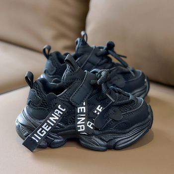 Pantofi Dad Shoes pentru fete, copii 1–12 ani, partea superioară din piele artificială, respirabili, anti-alunecare, închidere Velcro