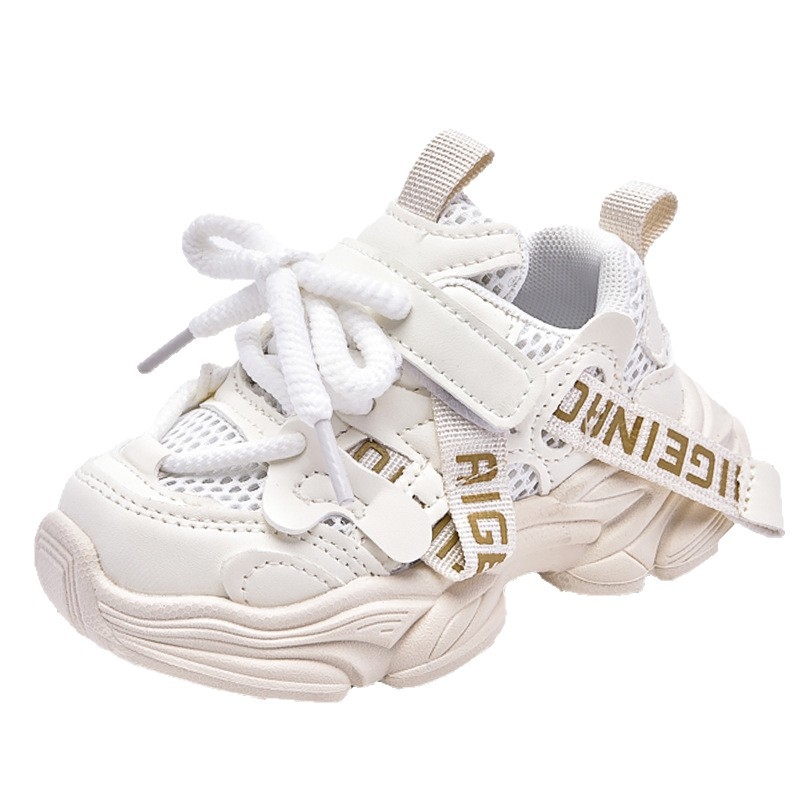 Pantofi Dad Shoes pentru fete, copii 1–12 ani, partea superioară din piele artificială, respirabili, anti-alunecare, închidere Velcro