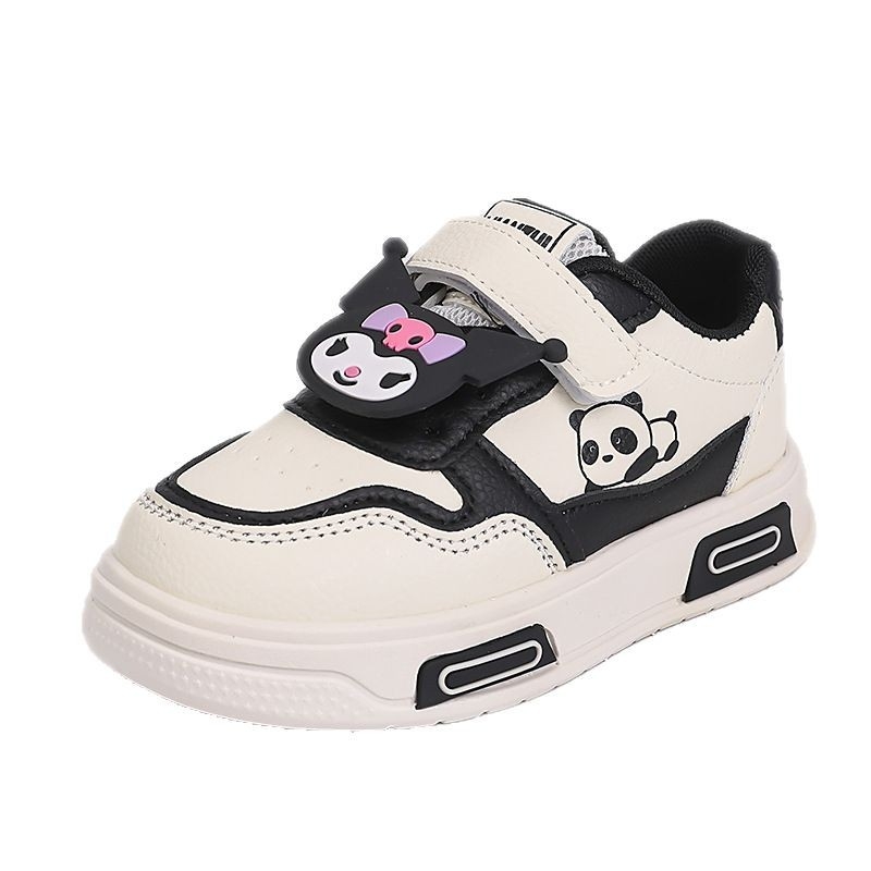 Dječje tenisice za djevojčice s Panda likom, niska gornja linija s Velcro kopčanjem, gornji dio od mikrovlakana, gumeni potplat, mrežasti unutarnji dio