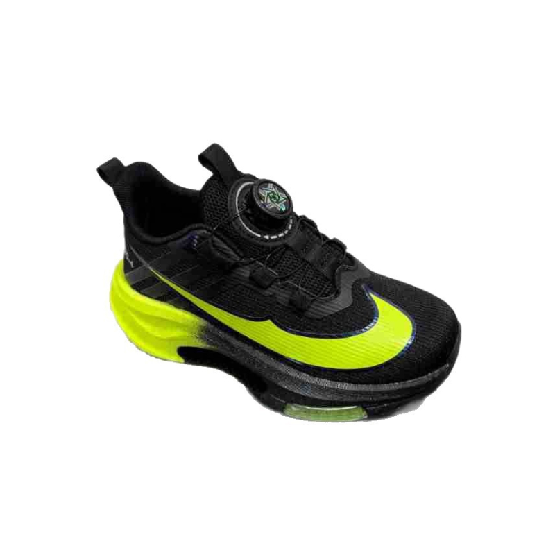 Pantofi sport pentru copii - partea superioară din plasă, model cu dungi, talpă din cauciuc + EVA, închidere cu cataramă rotativă, unisex, pentru vârste 7–16 ani