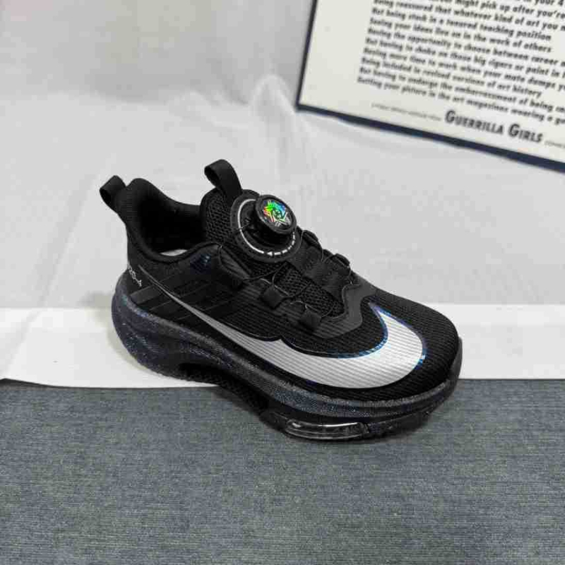 Pantofi sport pentru copii - partea superioară din plasă, model cu dungi, talpă din cauciuc + EVA, închidere cu cataramă rotativă, unisex, pentru vârste 7–16 ani