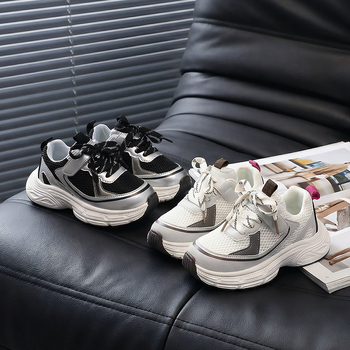 Gyerekeknek készült sportos casual cipő, uniszex, Velcro zárás, PU felsőrész, TPR talp, minden évszakra alkalmas, 7–16 éveseknek