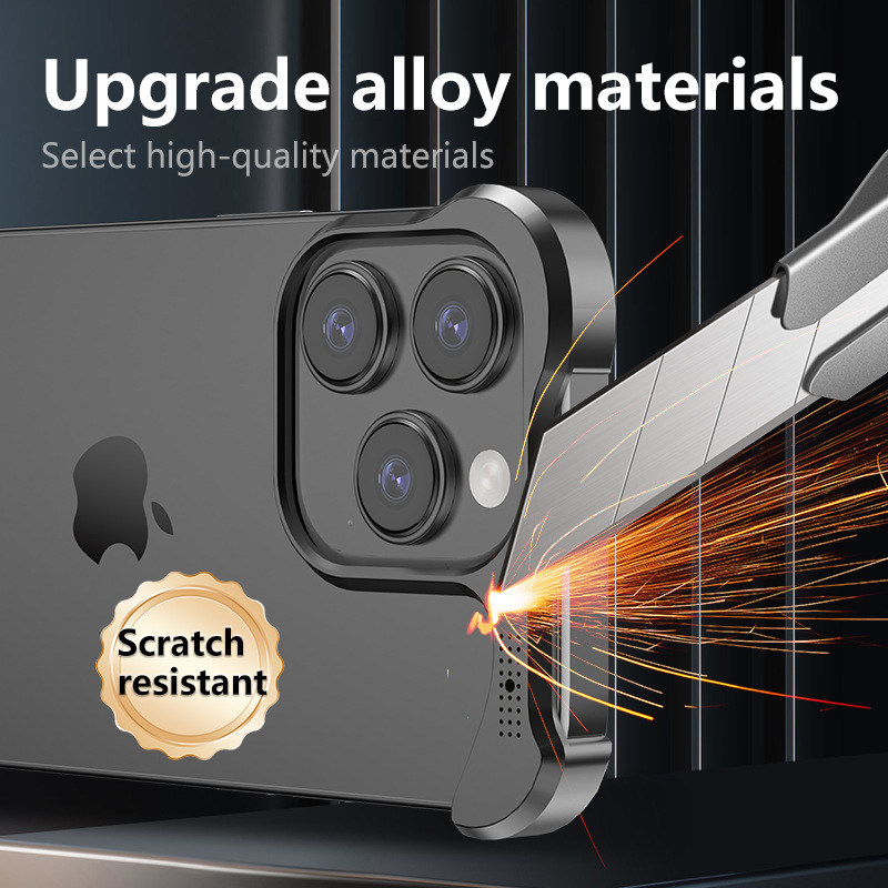 Kućište od aluminijske legure s šupljom konstrukcijom za iPhone 13/13 Pro/13 Pro Max i iPhone 14/14 Pro/14 Pro Max/14 Max — metalni omot, šok-zaštita, disipacija topline, otpornost na habanje, šuplja konstrukcija