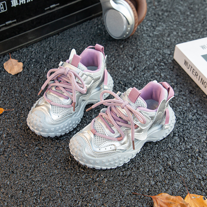 Gyerekeknek szóló uniszex sportcipő mindennapi használatra | PU felsőrész, TPR talp, Velcro-zárás, egész éves viselet, 7–16 éveseknek