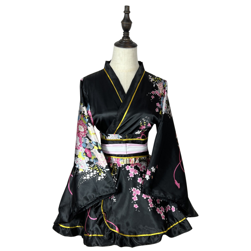Unisex kimono-stil kućni ogrtač (Zi Xiao; 100% sintetička svila; Unisex; Kimono; Proljeće 2023)