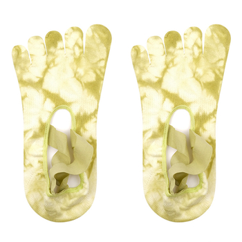 Șosete de yoga cu 5 degete pentru femei, bumbac 70–80%, anti-alunecare, țesătură cu două ace, 200 de cusături, Origine Zhuji