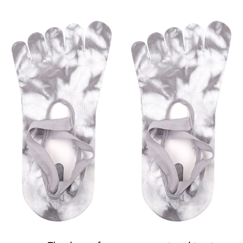 Șosete de yoga cu 5 degete pentru femei, bumbac 70–80%, anti-alunecare, țesătură cu două ace, 200 de cusături, Origine Zhuji