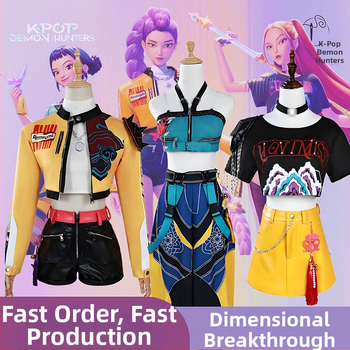 Κοστούμι cosplay εμπνευσμένο από την K-Pop Hunter Girl Group; πολυεστέρας ύφασμα; PU και ίνες κυτταρίνης αναγεννημένες 30–50%; Άνοιξη 2025