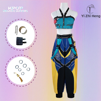 Κοστούμι cosplay εμπνευσμένο από την K-Pop Hunter Girl Group; πολυεστέρας ύφασμα; PU και ίνες κυτταρίνης αναγεννημένες 30–50%; Άνοιξη 2025