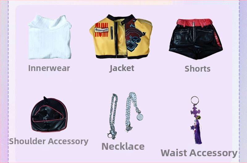 Κοστούμι cosplay εμπνευσμένο από την K-Pop Hunter Girl Group; πολυεστέρας ύφασμα; PU και ίνες κυτταρίνης αναγεννημένες 30–50%; Άνοιξη 2025