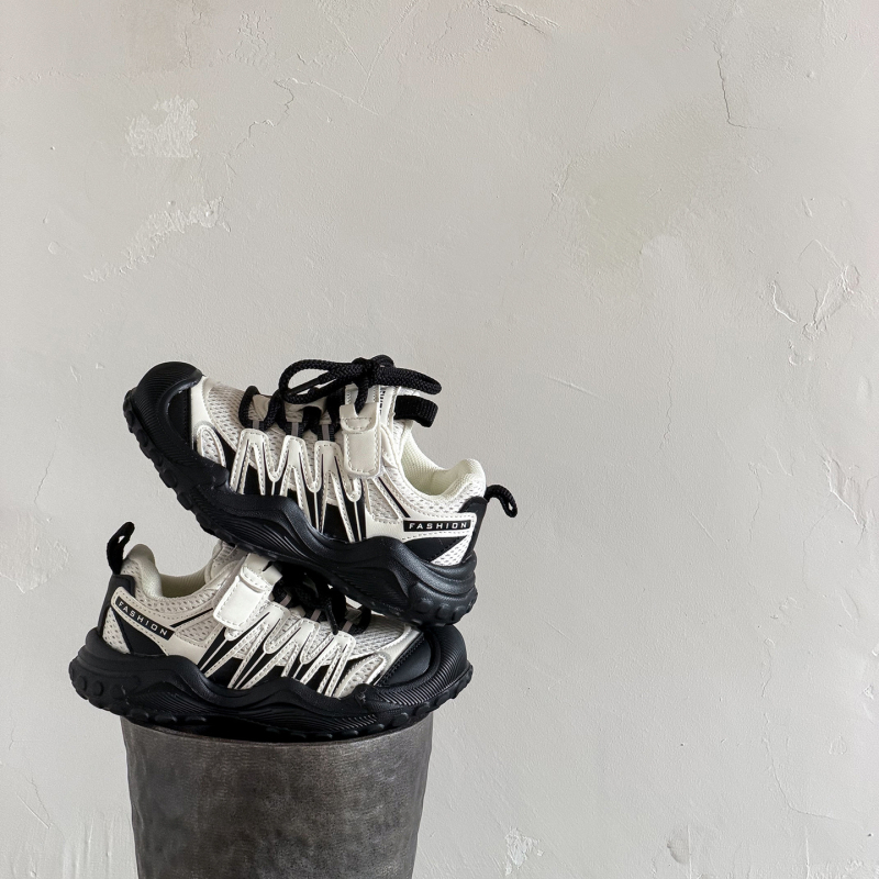 Pantofi sport pentru copii, partea superioară din plasă respirabilă, închidere Velcro, talpă din cauciuc, anti-derapare, pentru copii 1–3 ani