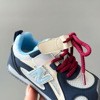 Agan pantofi sport copii, exterior respirabil din plasă dublă, talpă din cauciuc, închidere Velcro, unisex, Primăvara 2026